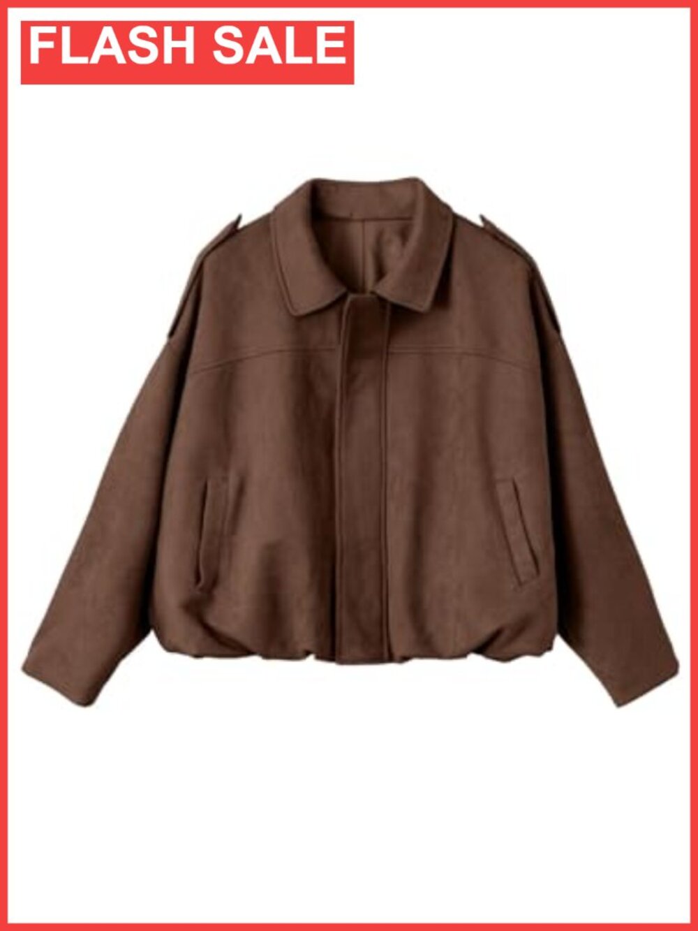 Faux Suede Cropped Bomber Jacket